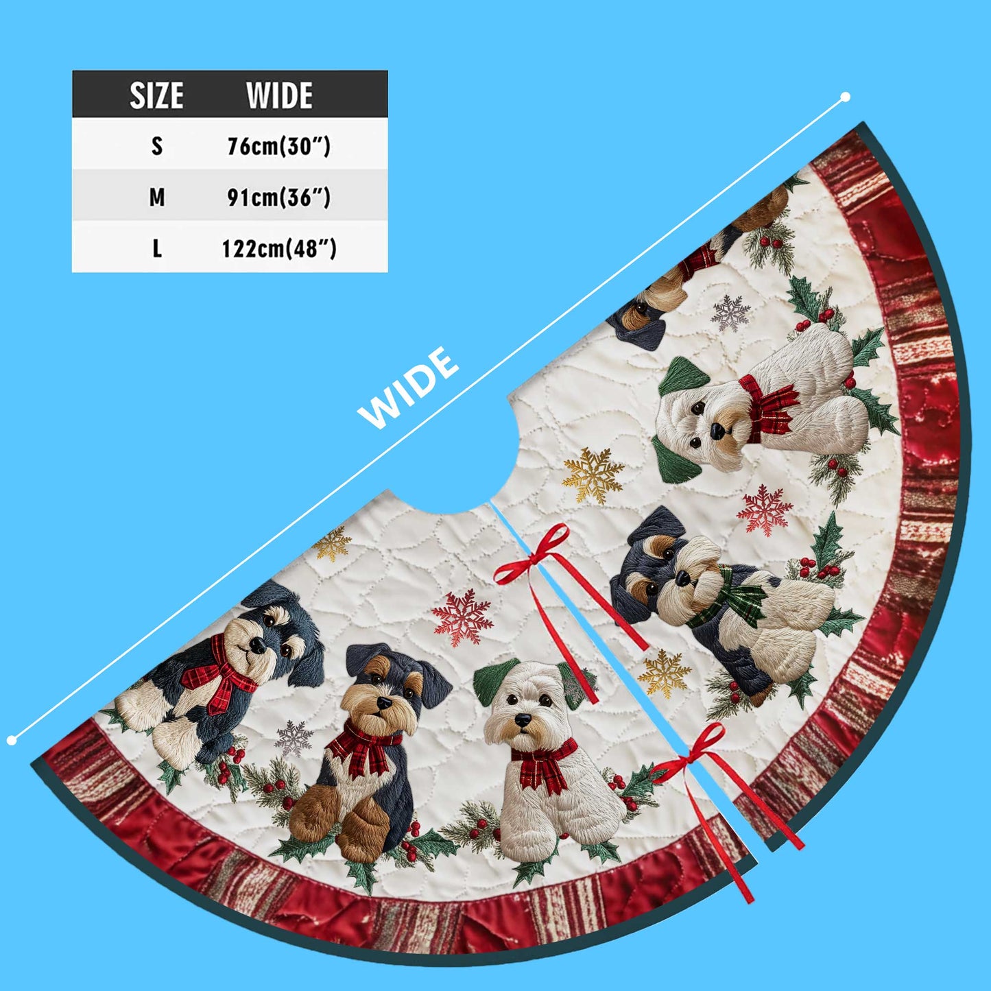 Schnauzers Christmas Tree Skirt UKPY5301004