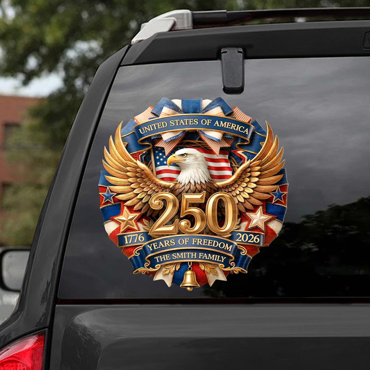 America 250th Anniversary Bald Eagle Patriotic - Personalized Sticker THHA6150401
