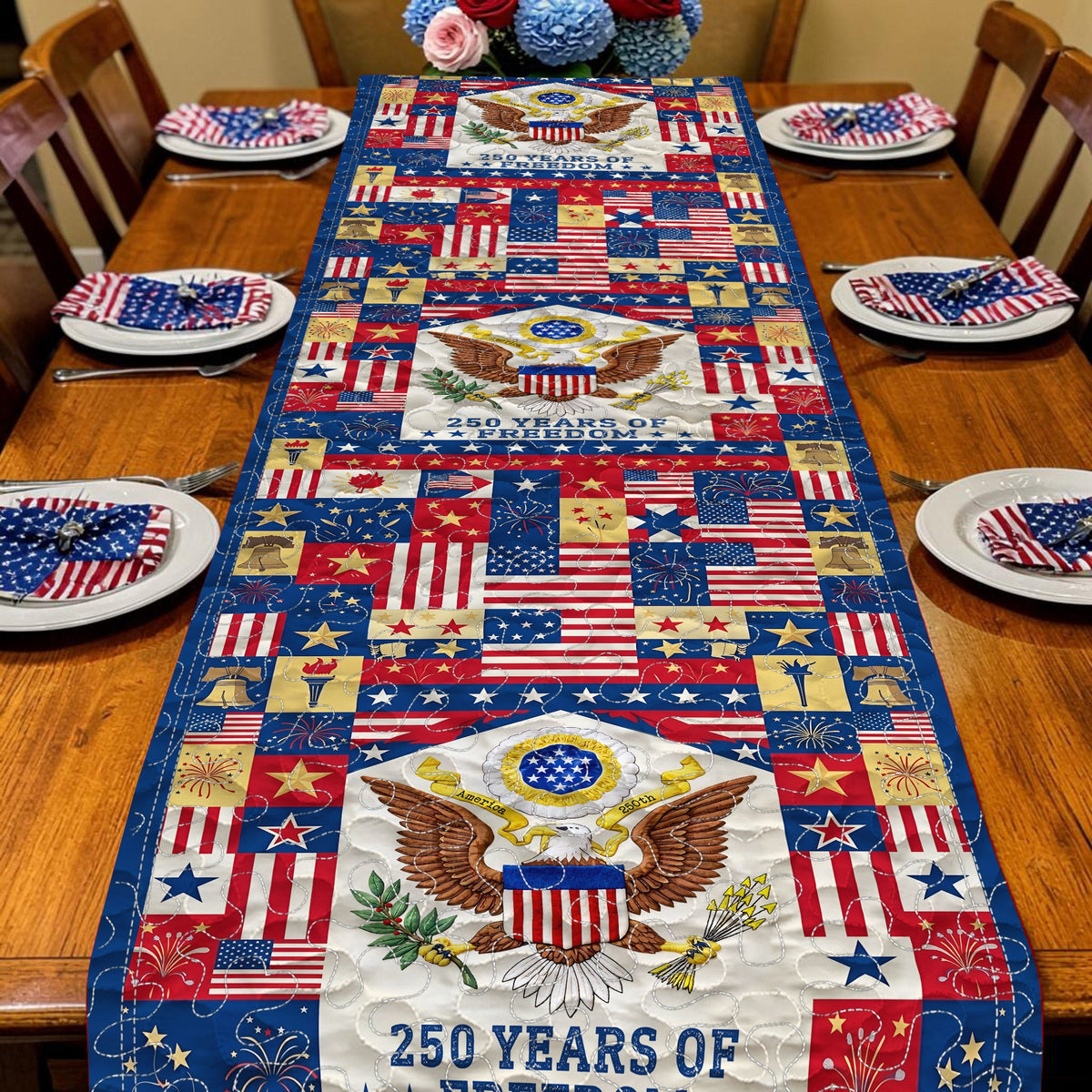 United States 250th Anniversary Quilt Table Runner UKNT6150402