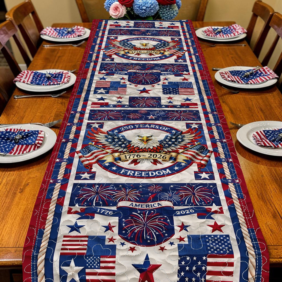 United States 250th Anniversary Quilt Table Runner UKNT6150401
