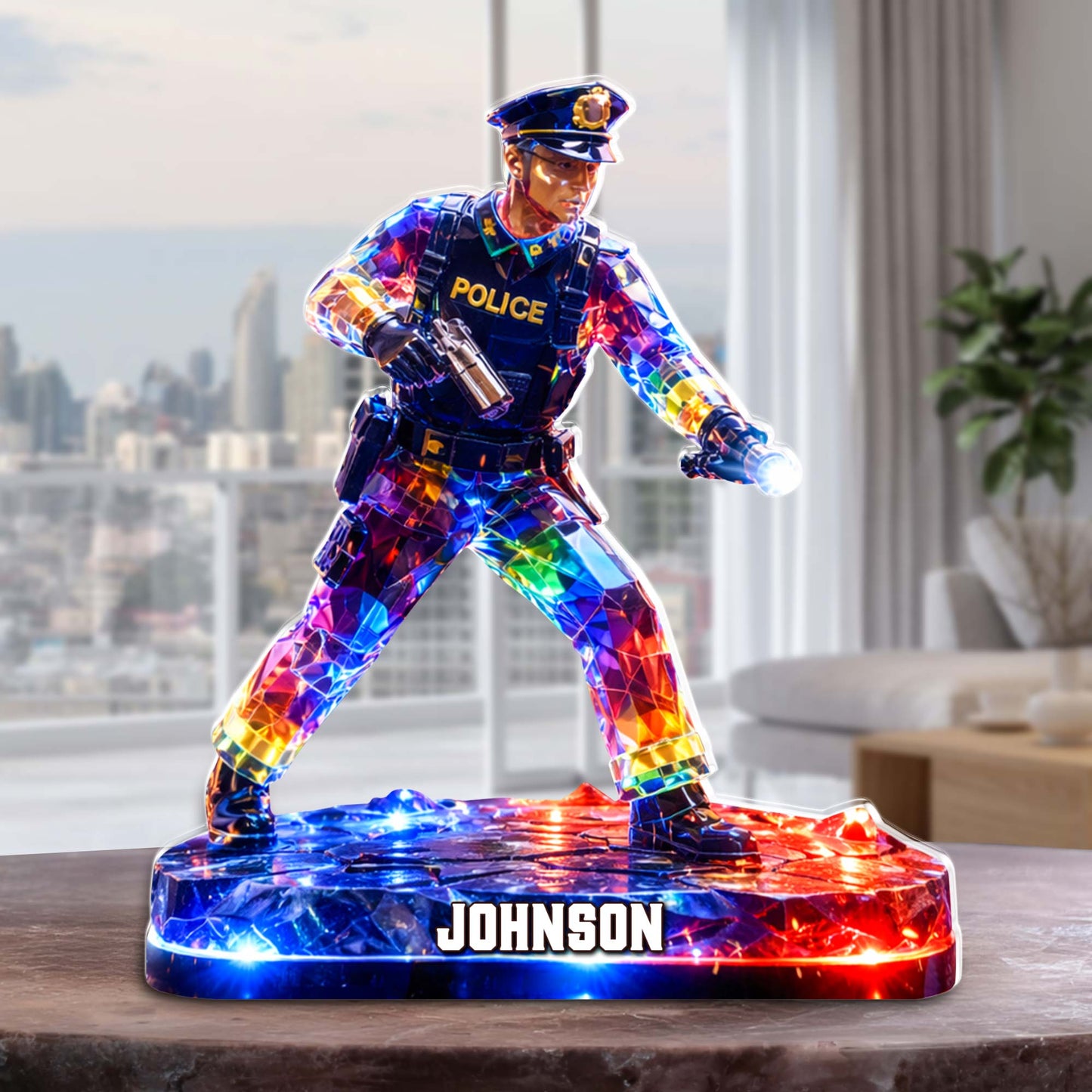 Personalized Police Officer Acrylic Block UKHA6110302