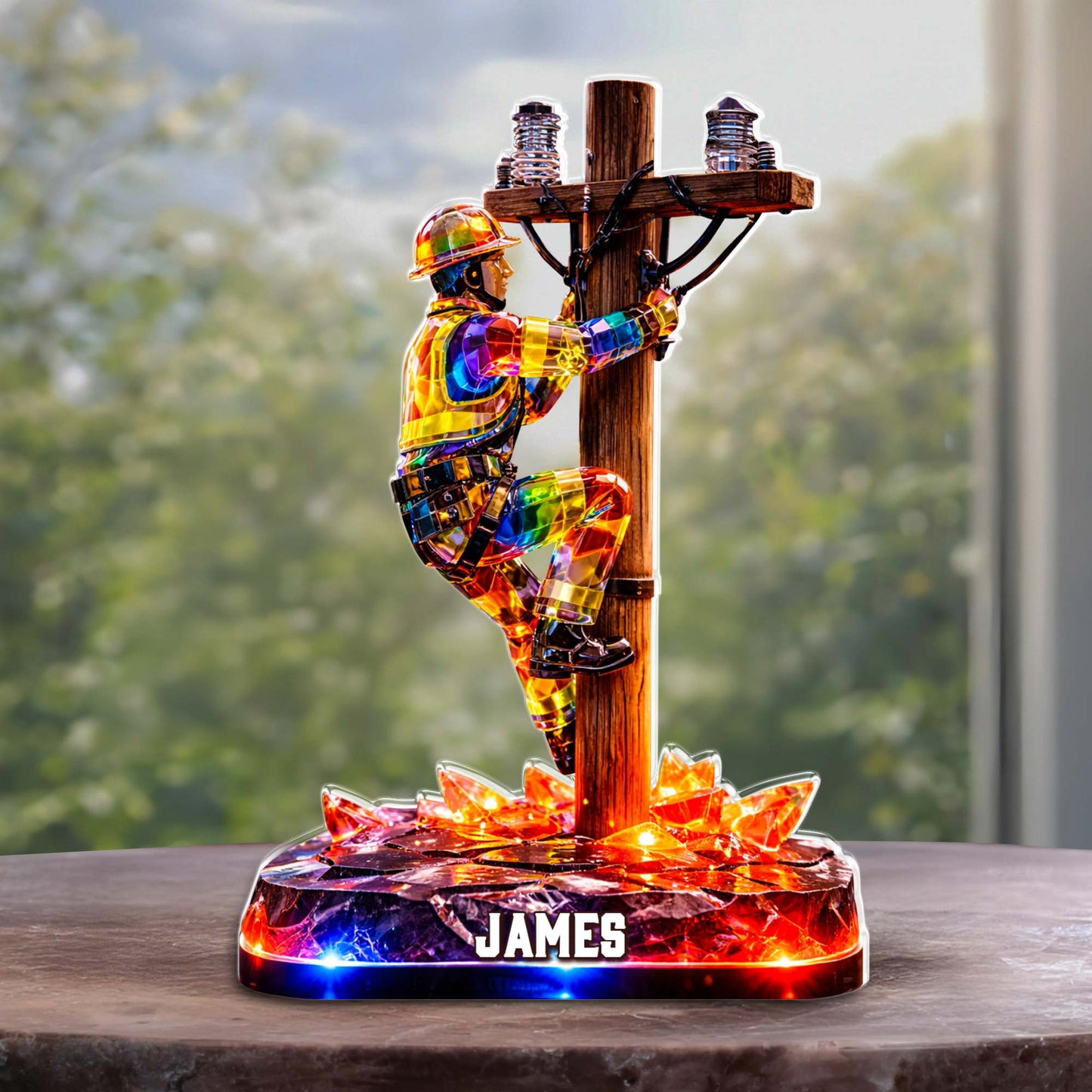 Personalized Lineman Acrylic Block UKHA6031001
