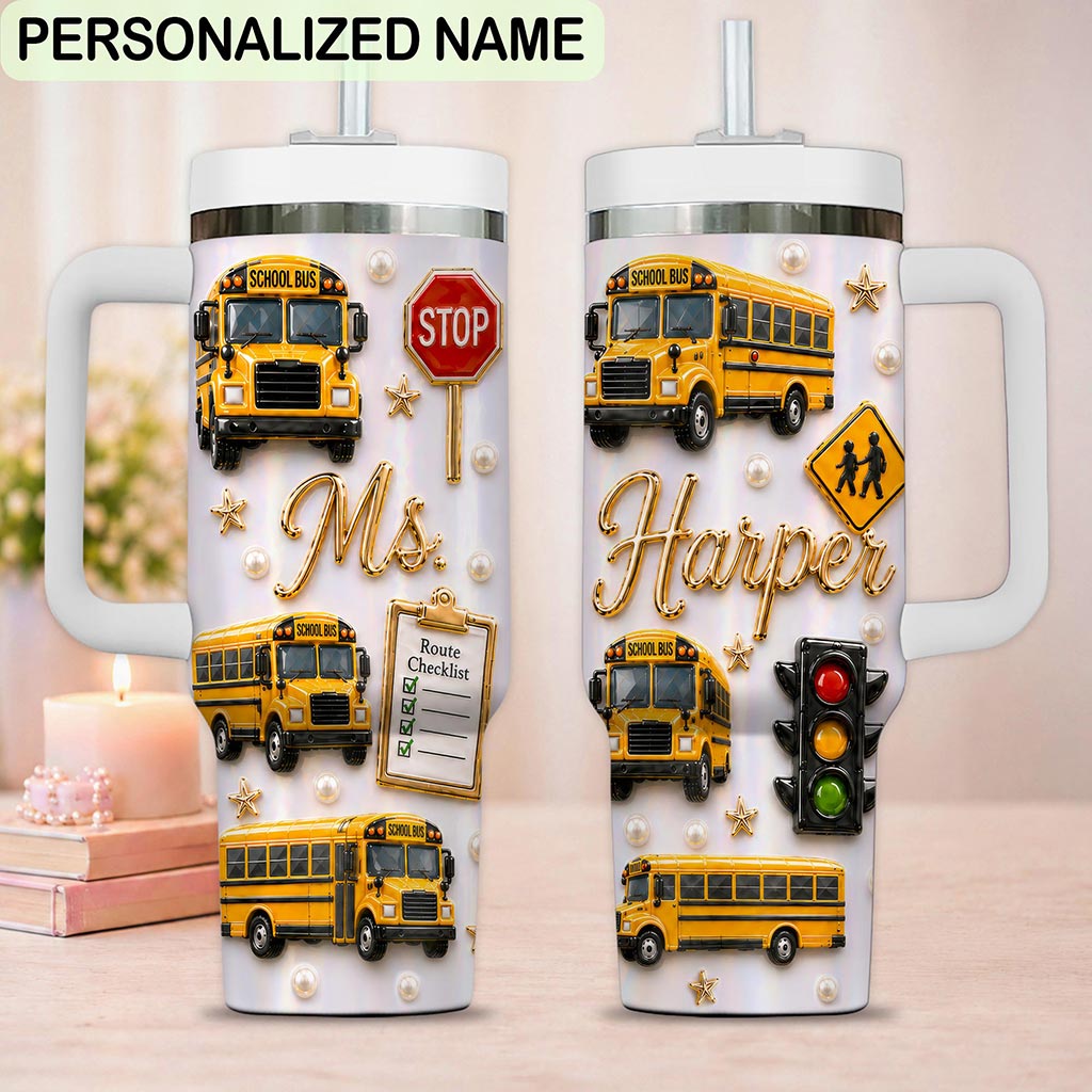 Personalized School Bus Driver 40 Oz Tumbler NPHA6010701