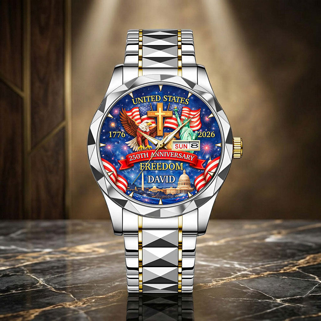 Personalized United State 250th Anniversary Alloy Luxury Quartz Watch UKHA6100402