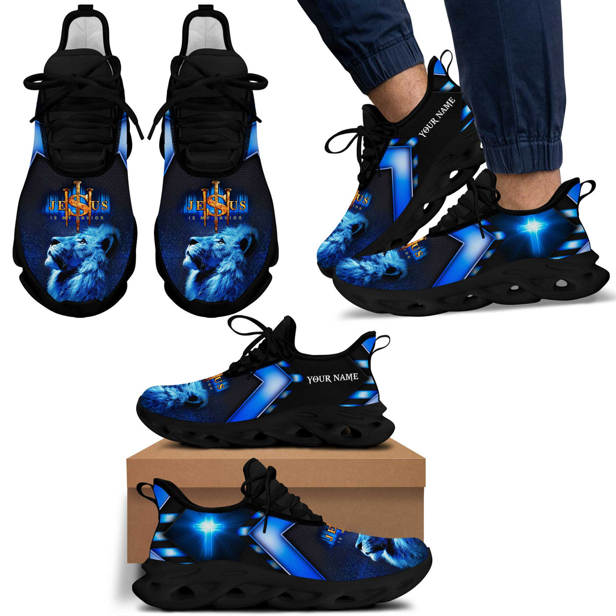 Personalized Name Jesus Is My Savior Way Maker Miracle Worker Shoes UKAA050501