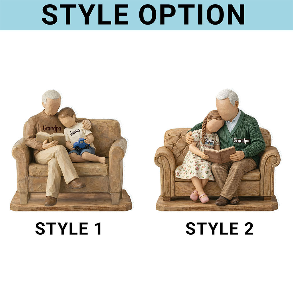 Personalized Grandpa And Grandson/Granddaugher Acrylic Block UKUU6210404