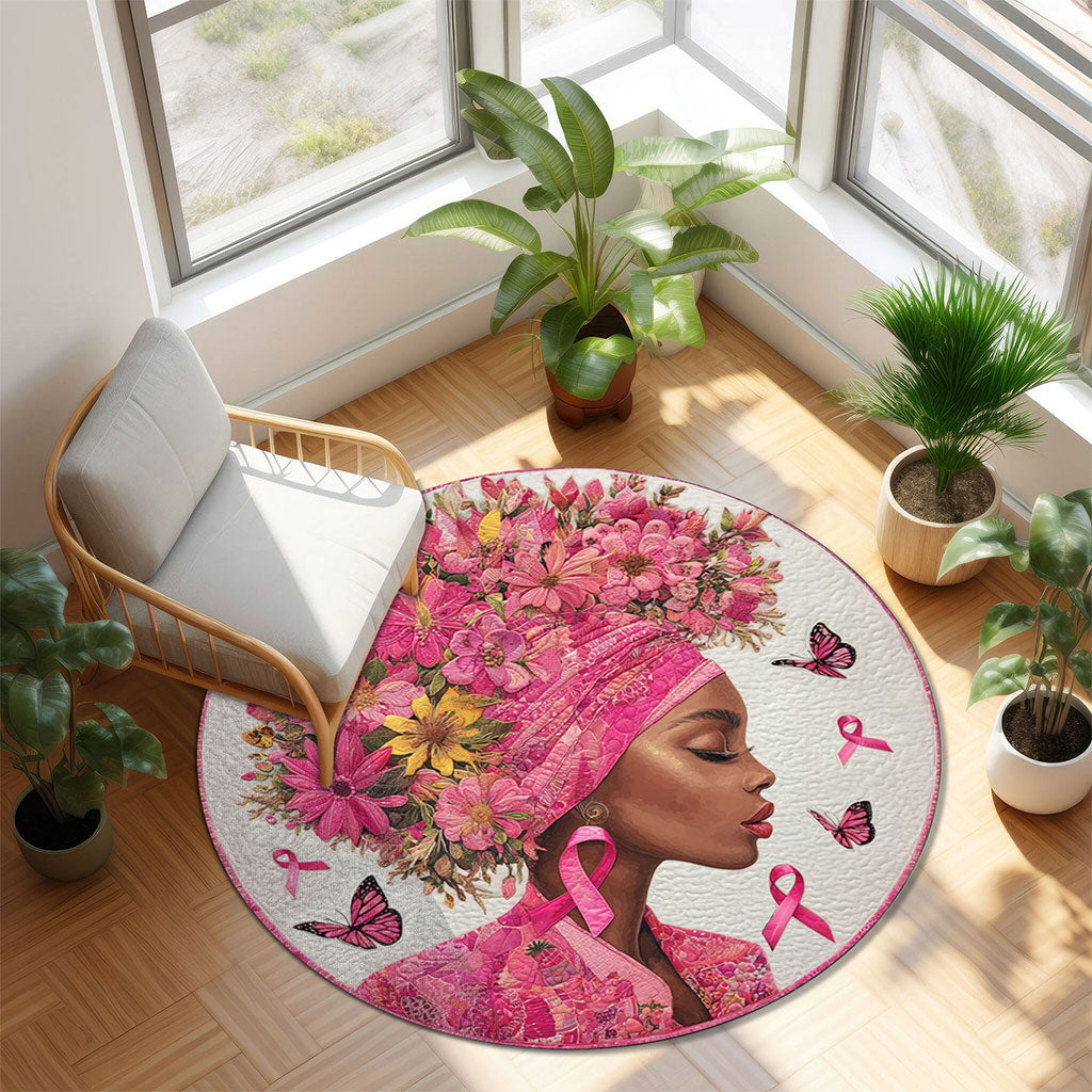Black Women Breast Cancer Rug THTO5151004