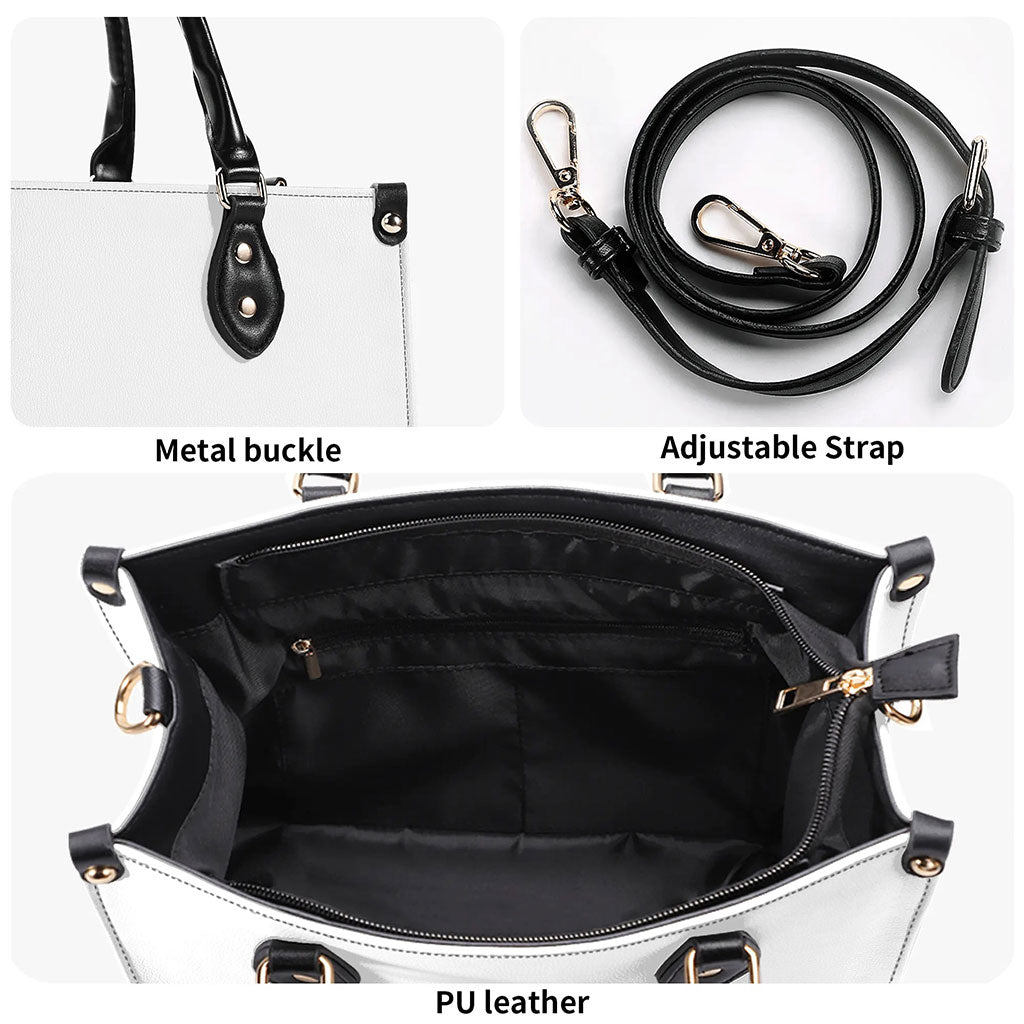 Breast Cancer Awareness Leather Handbag With Handle QFNT4200603