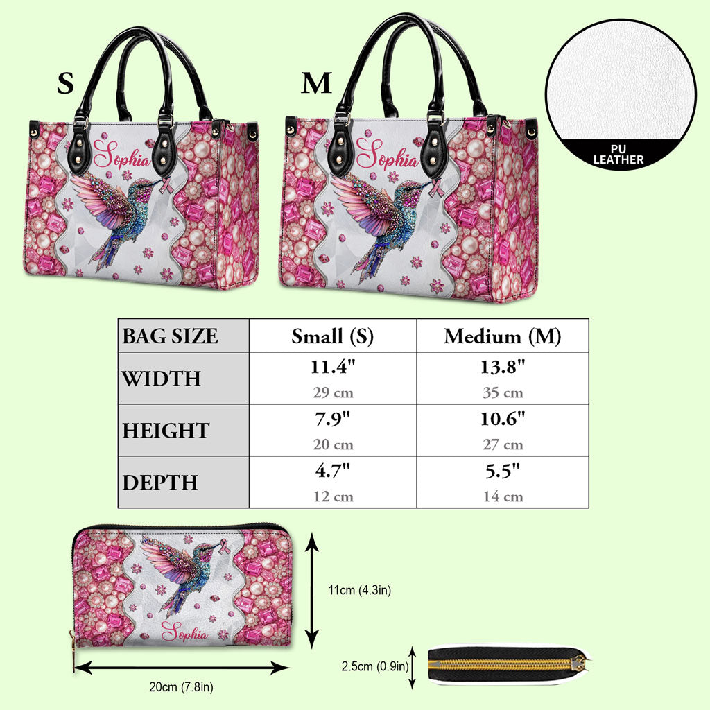 Custom Breast Cancer Awareness Leather Handbag UKNT5080901