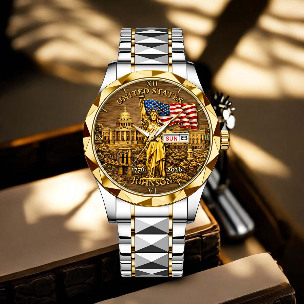 Personalized America 250th Anniversary Alloy Luxury Quartz Watch UKTD6130102