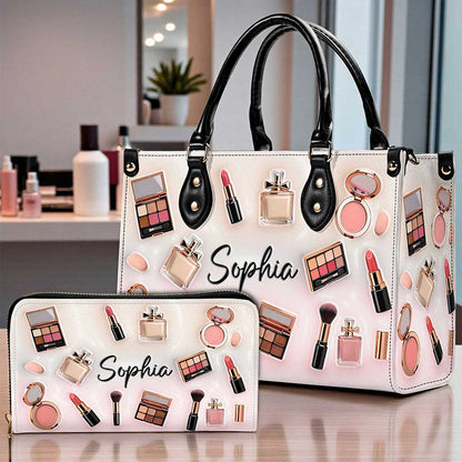 Personalized Make Up Leather Handbag UKUU6300102