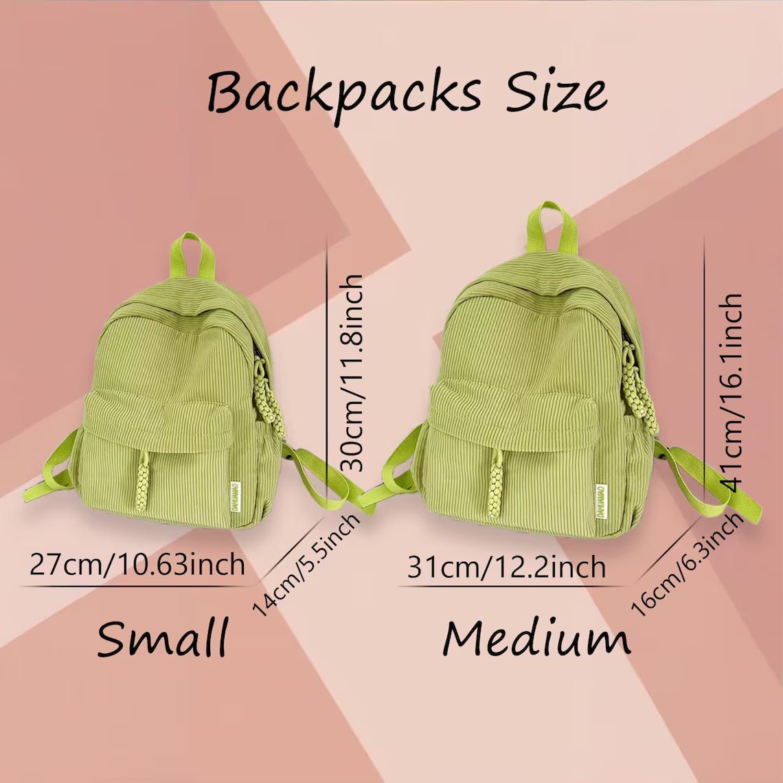 Personalized Back To School Kids Corduroy Backpack Children's UKTD6260601