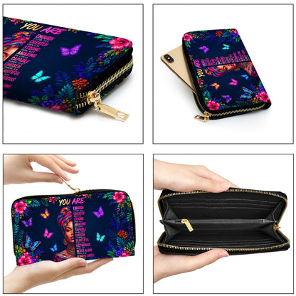 Personalized Black Women Leather PU Leather Handbag, Afro Girl Gifts UKND6220502