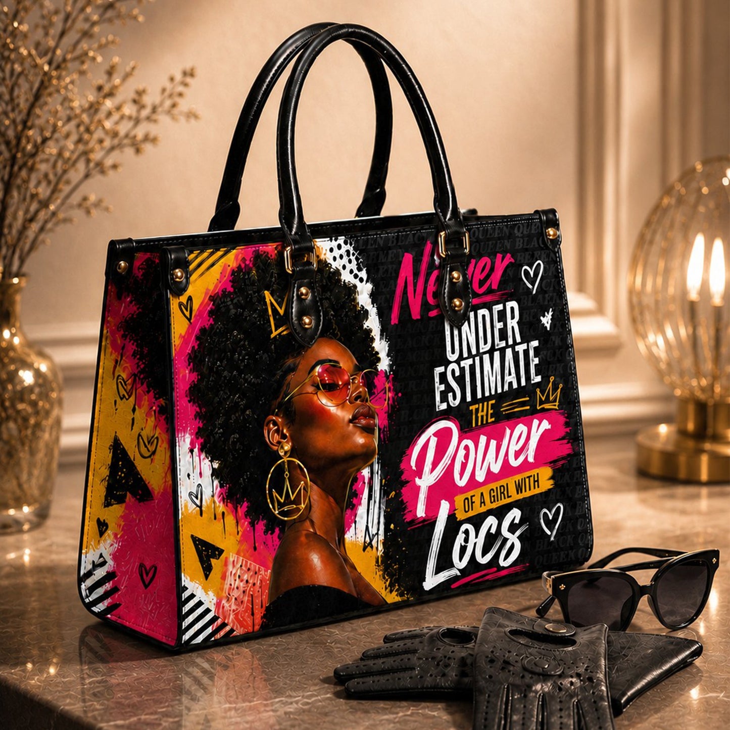 Black Women Leather PU Leather Handbag QFTD6230501