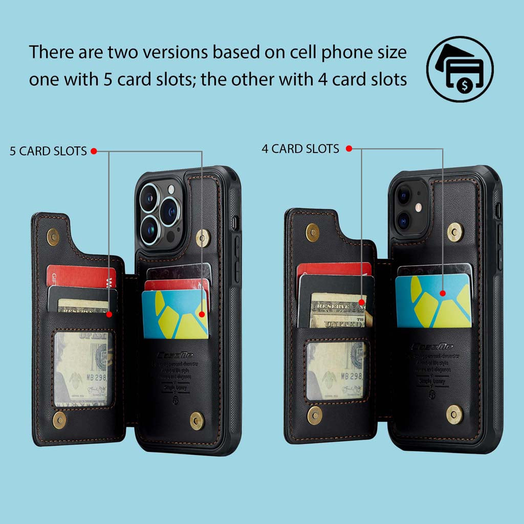 Personalized Witchy & Black Cat Leather Flip Wallet Phone Case Halloween QFHM5200802