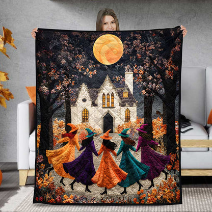 Witchy Quilt Blanket Halloween QFND5150803