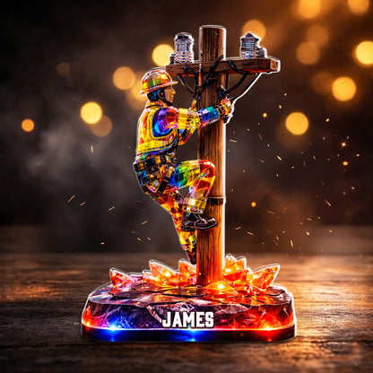 Personalized Lineman Acrylic Block UKHA6031001