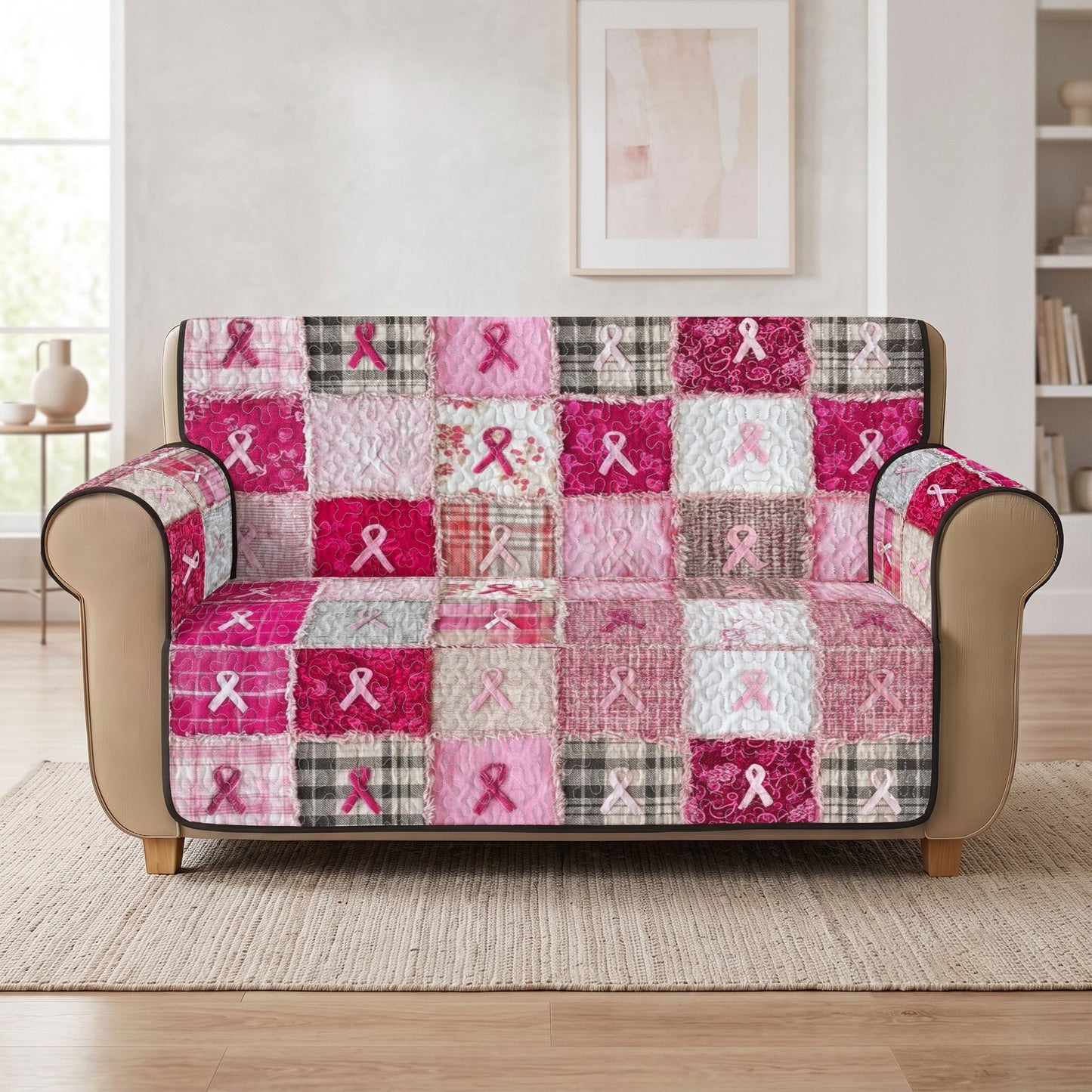 Breast Cancer Quilt Sofa Cover NPNT6060803