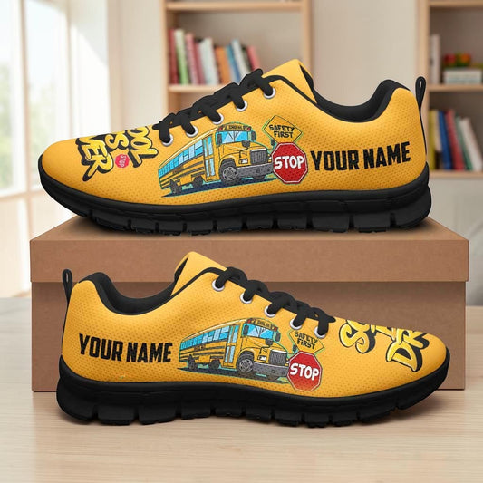 Personalized School Bus Driver Sneakers UKUU4170701