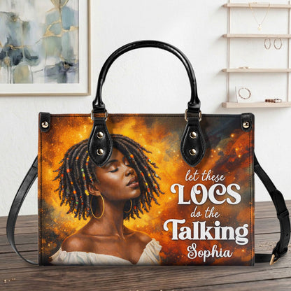 Personalized Black Women Leather Handbag With Wallet UKND6050302
