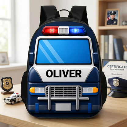 Personalized Back To School Police Kids Backpack NPND6260604