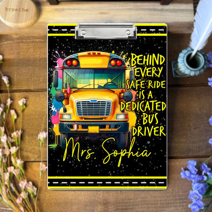 Personalize School Bus Driver Clipboard, Gift for bus drivers UKND6280712