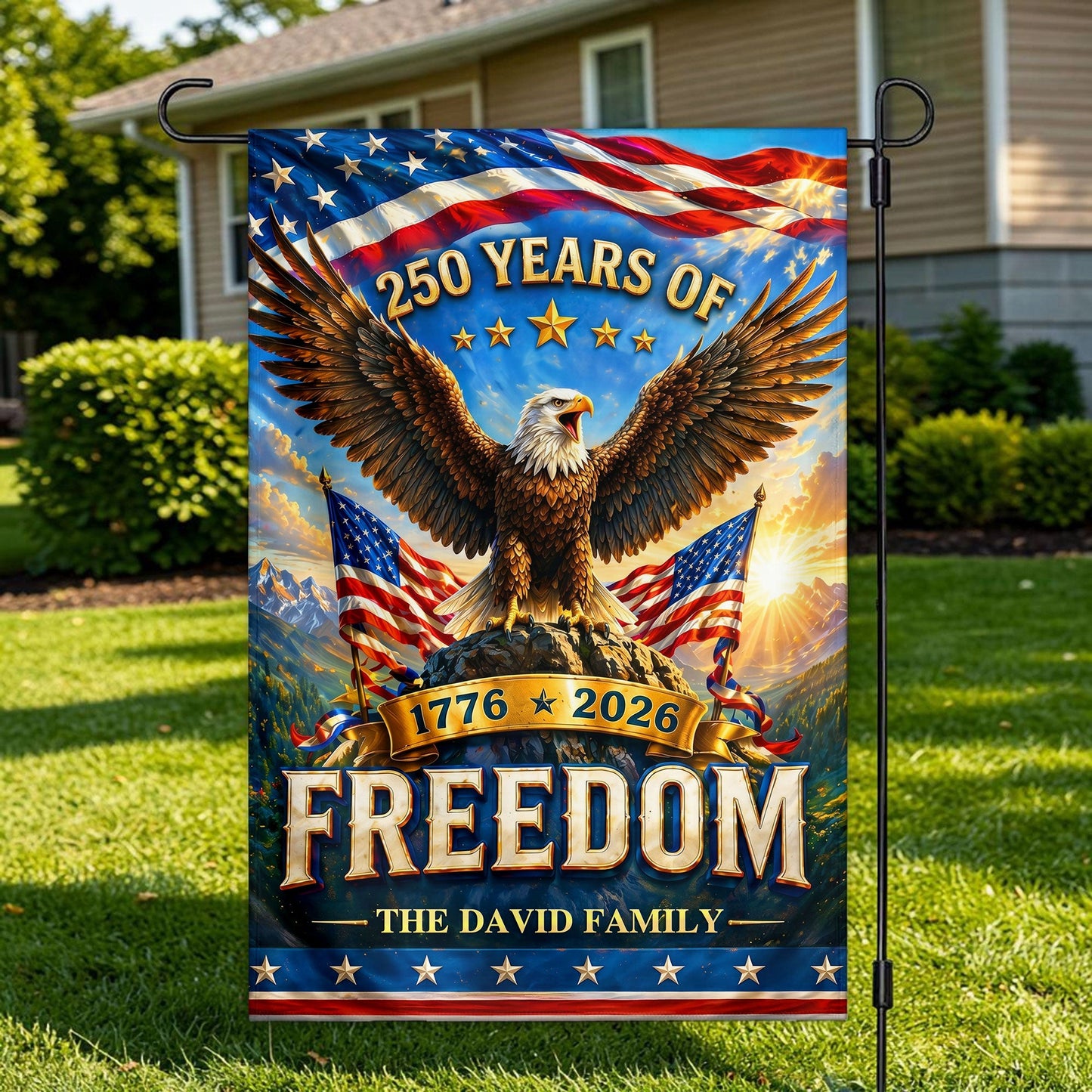 Personalized United States 250th Anniversary Flag UKND6160403