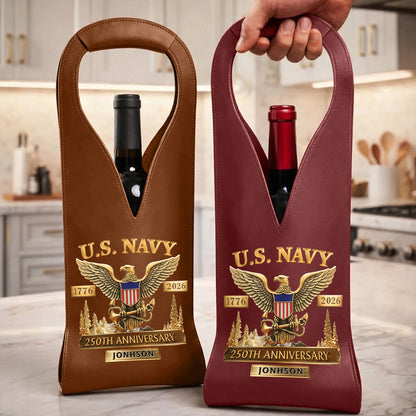 Custom US Navy 250th Wine Bag THNT6140404