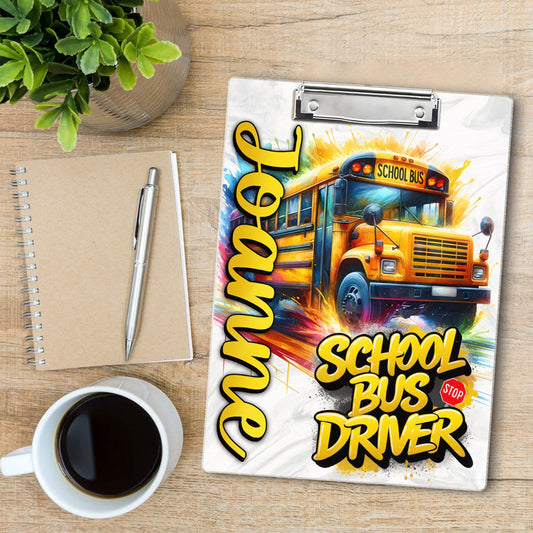 Personalize School Bus Driver Clipboard, Gift for bus drivers UKNT6280706