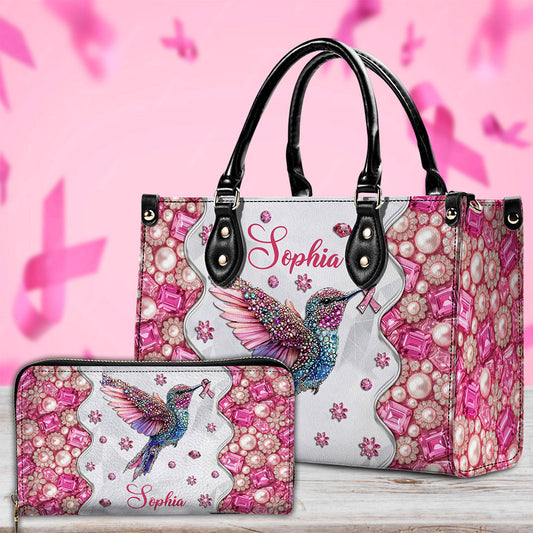 Custom Breast Cancer Awareness Leather Handbag UKNT5080901