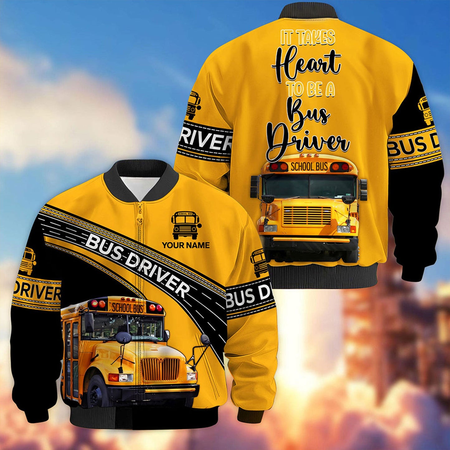 Personalized School Bus Driver Bomber Jacket UKNT6290701