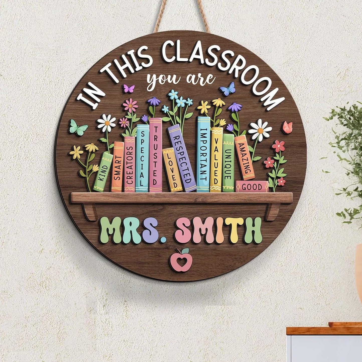 Personalized Teacher Door Sign, Classroom Welcome Door Sign, Back to School Gift, 1st Day of School Decor UKTD6080703
