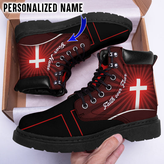 Personalized Name Jesus Boots, God Boots, Gift For Him UKYY3150601