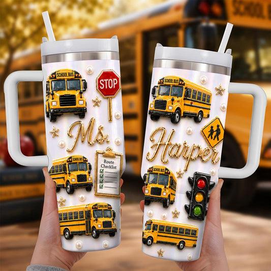 Personalized School Bus Driver 40 Oz Tumbler NPHA6010701