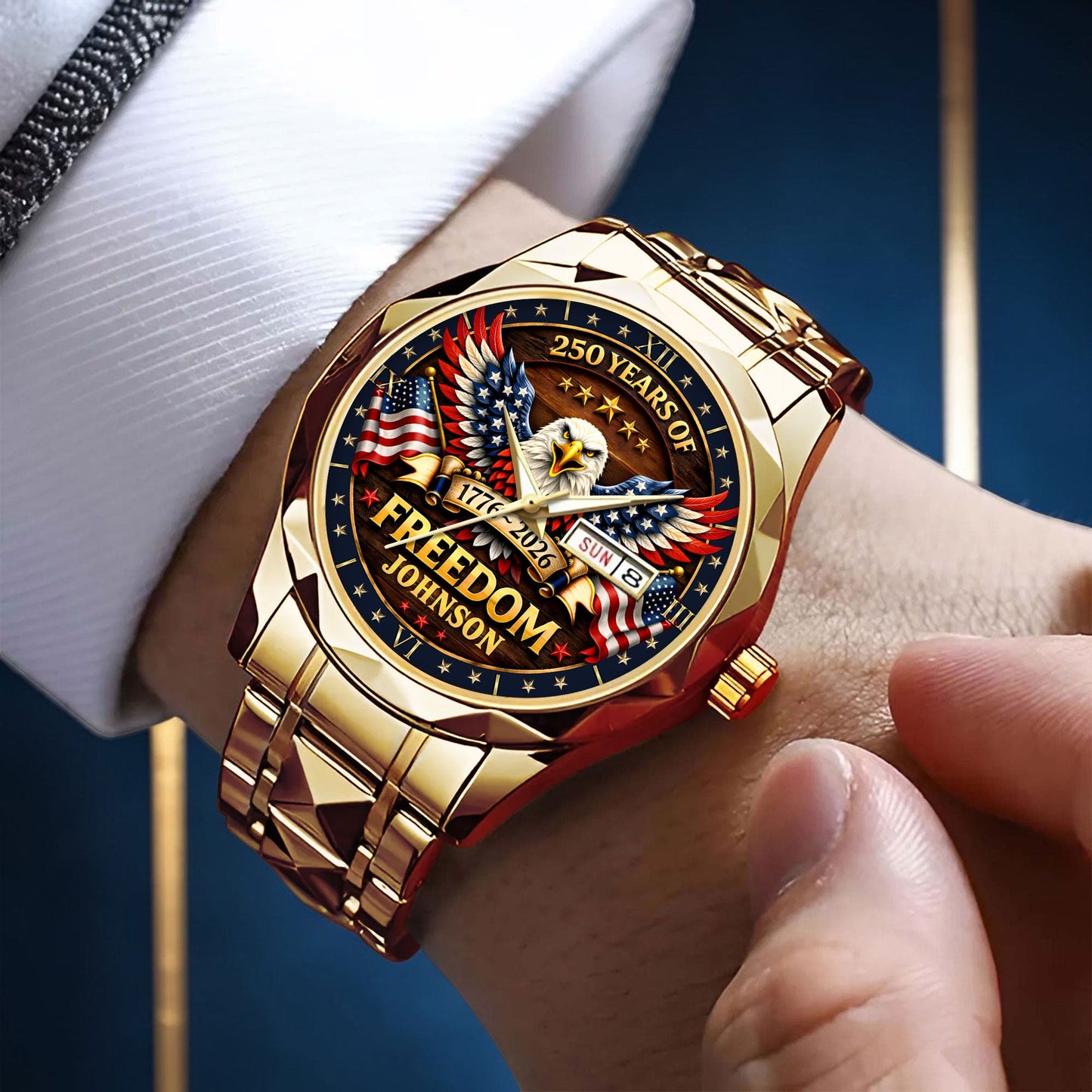 Personalized United State 250th Anniversary  Alloy Luxury Quartz Watch UKND6140301