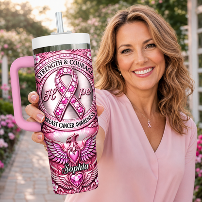 Personalized Breast Cancer Awareness 40 Oz Tumbler UKNT6070403