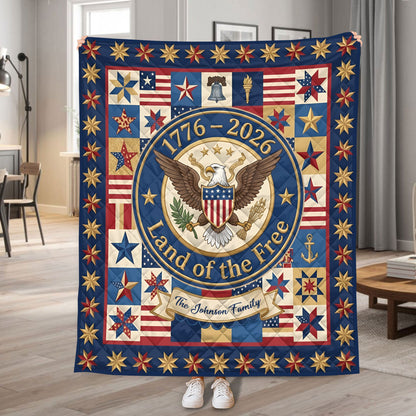 Personalized United State 250th Anniversary Quilt Blanket UKND6110403
