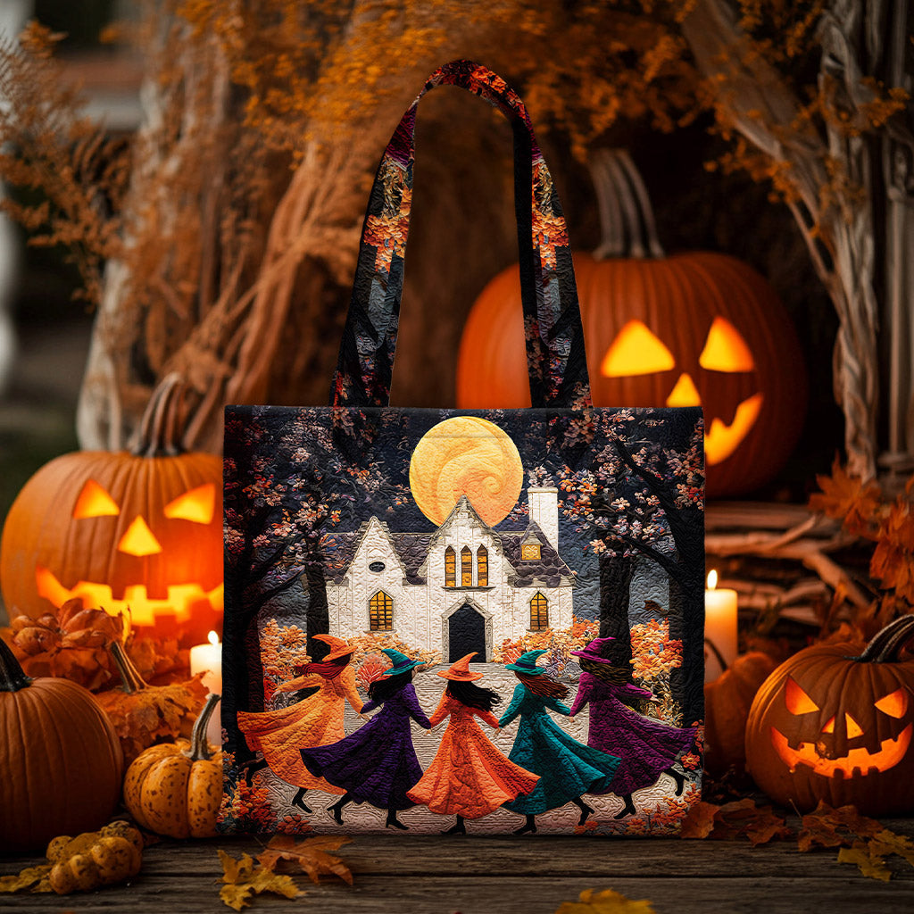 Personalized Witchy Quilted Tote Bag Halloween QFNT5220804