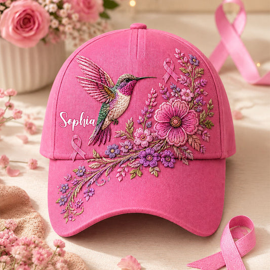 Personalized Name Breast Cancer 3D All Over Printed Cap QFUU6290703