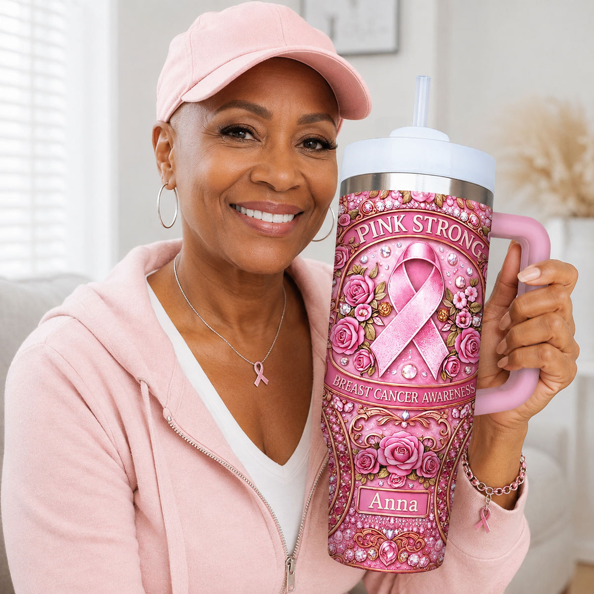 Personalized Breast Cancer Awareness 40 Oz Tumbler UKNT6020403