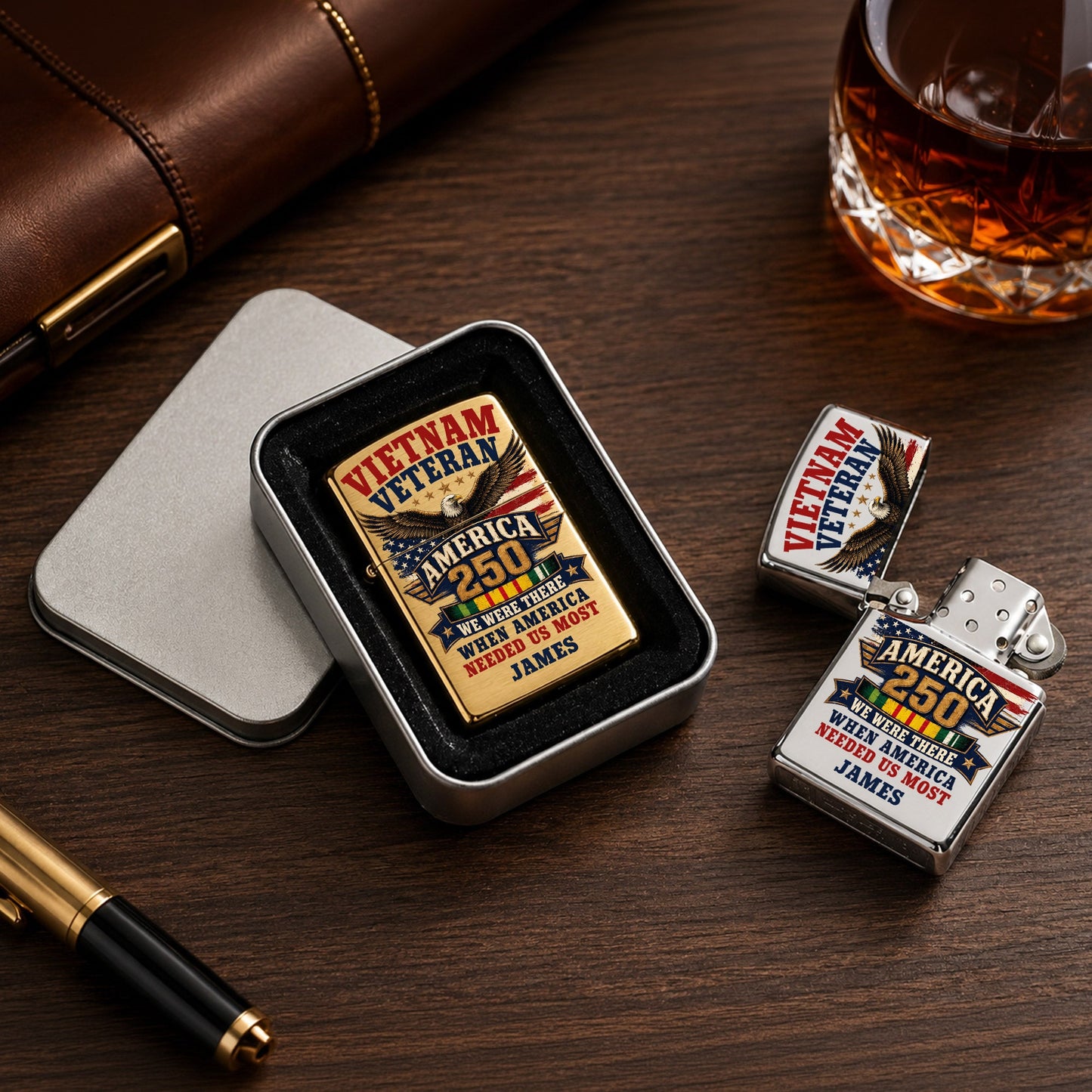 Custom Vietnam Veteran Lighter THND6100603
