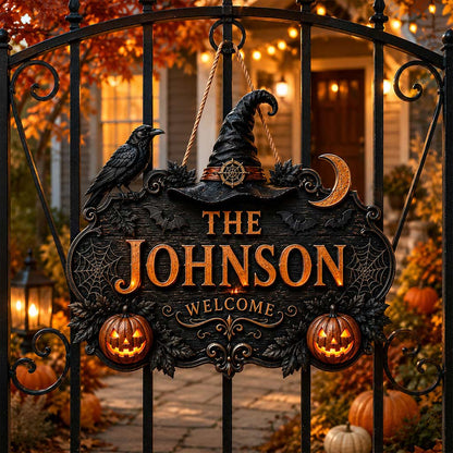 Personalized Halloween Welcome Door Sign, Halloween Gift UKPY6280701