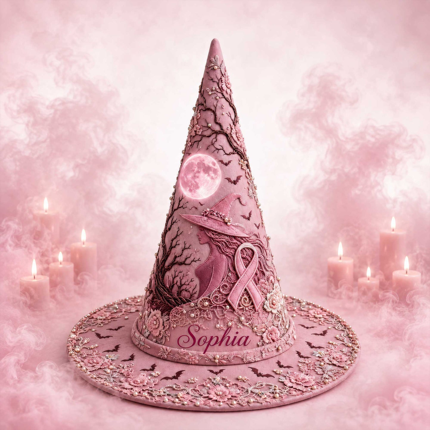 Personalized Breast Cancer Witch Hat NPNT6110802