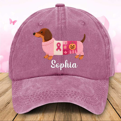 Personalized Dog Breast Cancer Dnim Hat UKTZ5280802