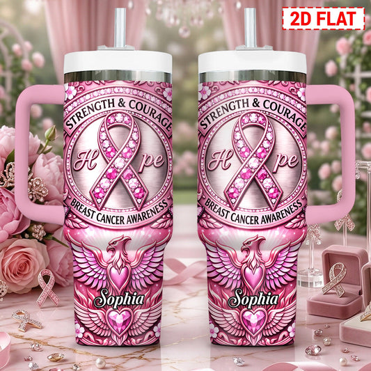 Personalized Breast Cancer Awareness 40 Oz Tumbler UKNT6070403
