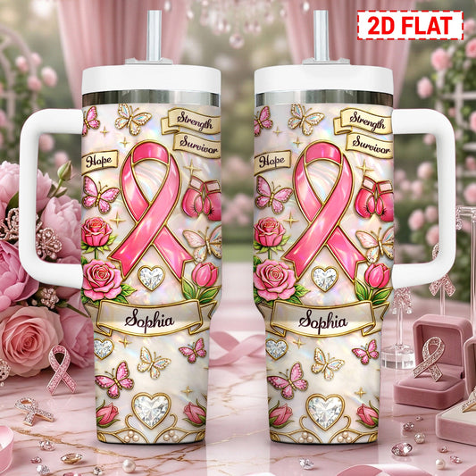 Personalized Breast Cancer Awareness 40 Oz Tumbler UKNT6070401