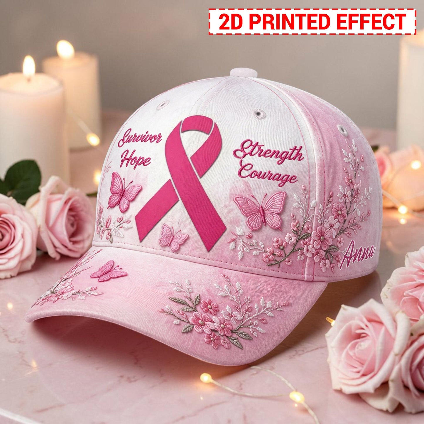 Personalized Breast Cancer Awareness 3D Cap UKNT6080401