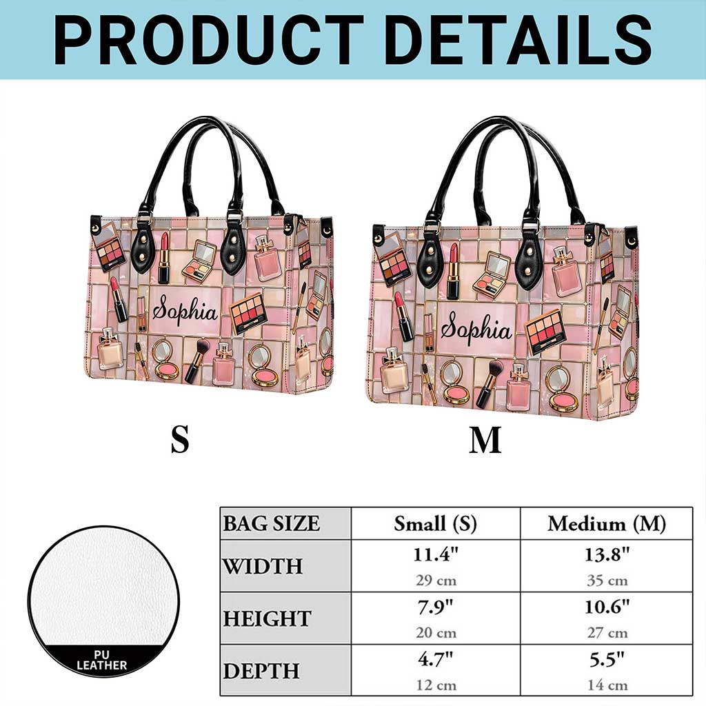 Personalized Make Up Leather Handbag UKUU6310101