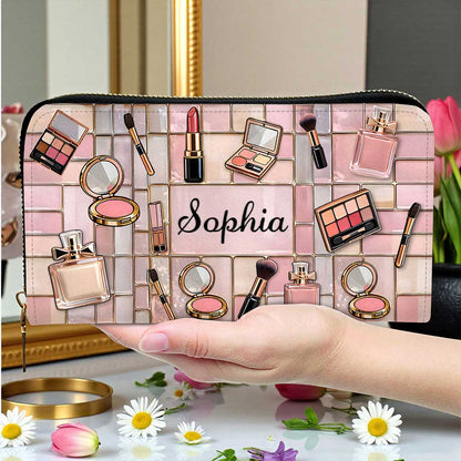 Personalized Make Up Leather Handbag UKUU6310101