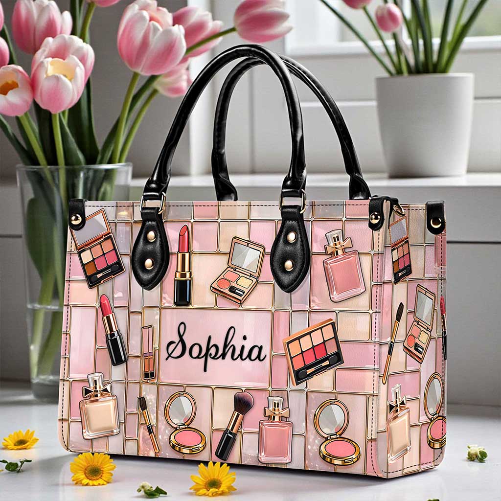 Personalized Make Up Leather Handbag UKUU6310101
